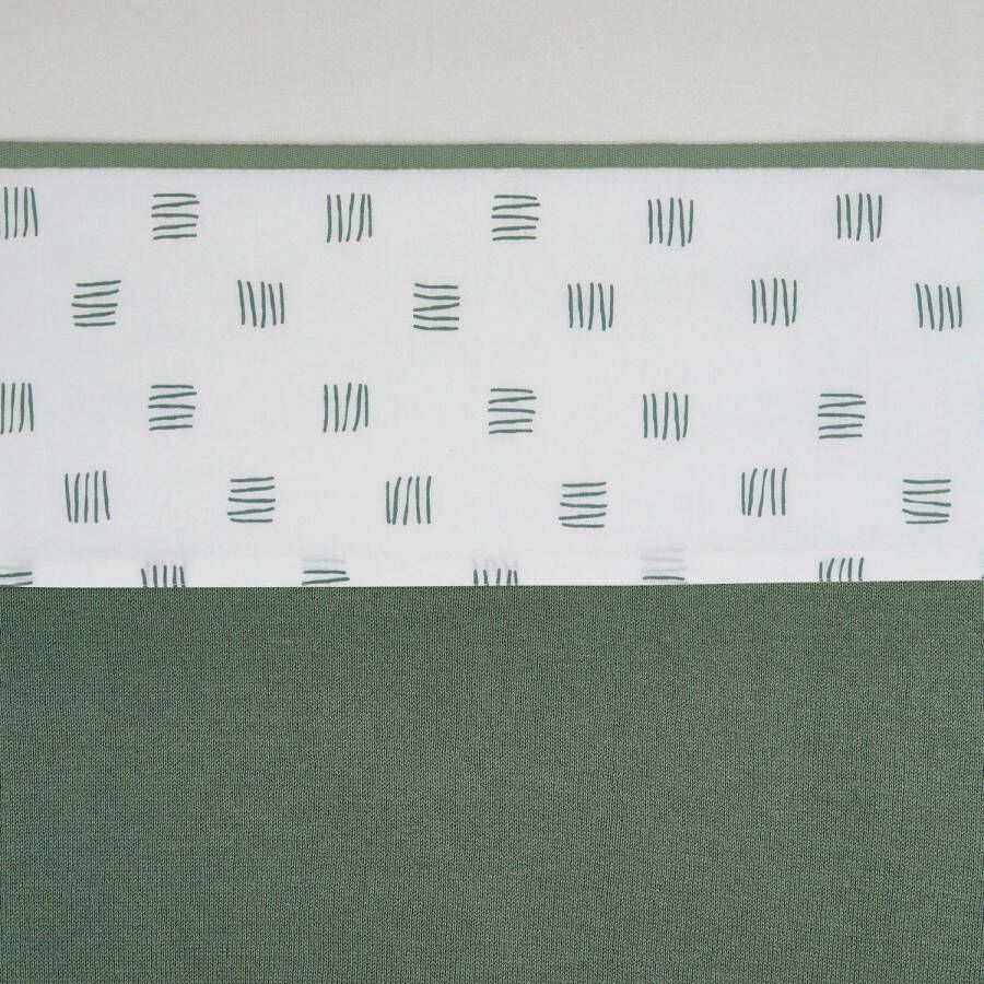 Meyco baby ledikantlaken 100x150 cm block stripe forest green