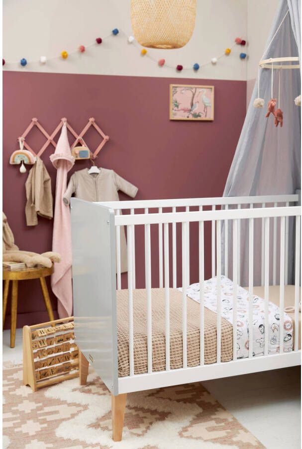 Meyco baby ledikantlaken Animal Uni set van 2 100x150 cm wit multi - Foto 2