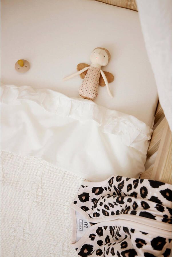 Meyco baby ledikantlaken Ruffle 100x150 Offwhite - Foto 2