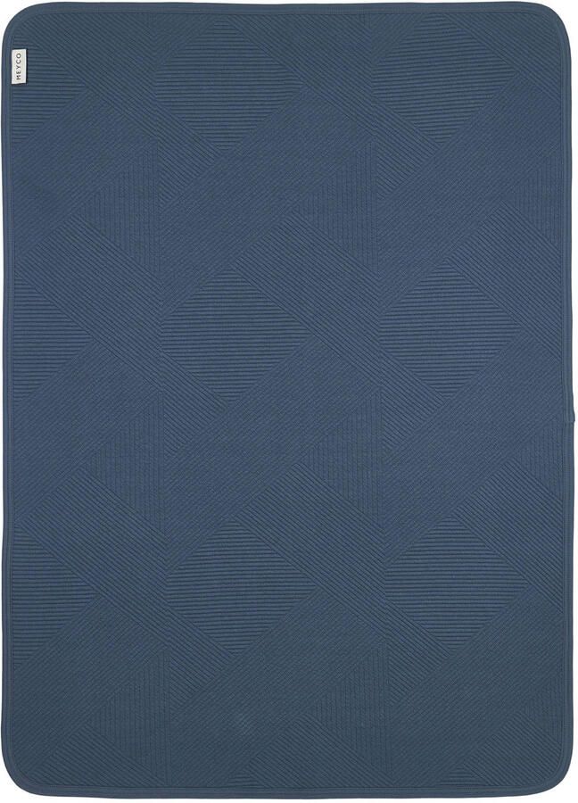 Meyco baby wiegdeken met flanel Pure indigo