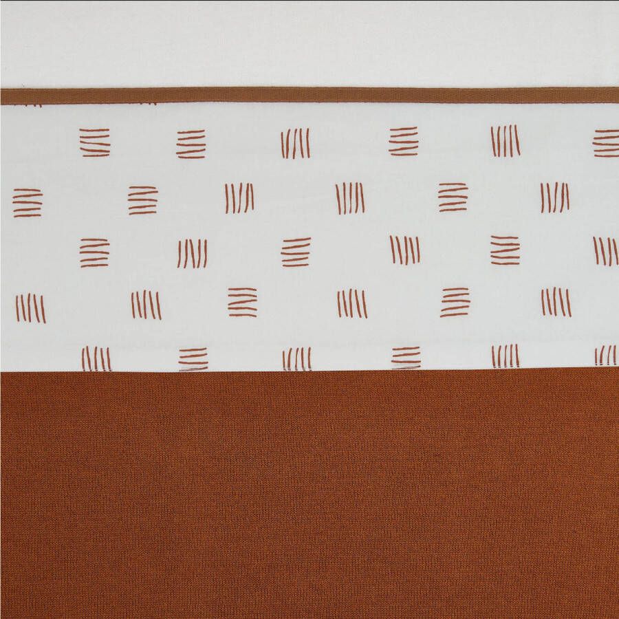 Meyco baby wieglaken 75x100 cm block stripe camel