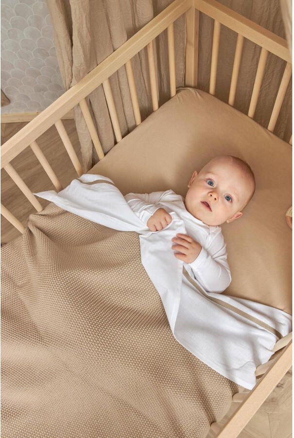 Meyco baby wieglaken Bies 75x100 Sand