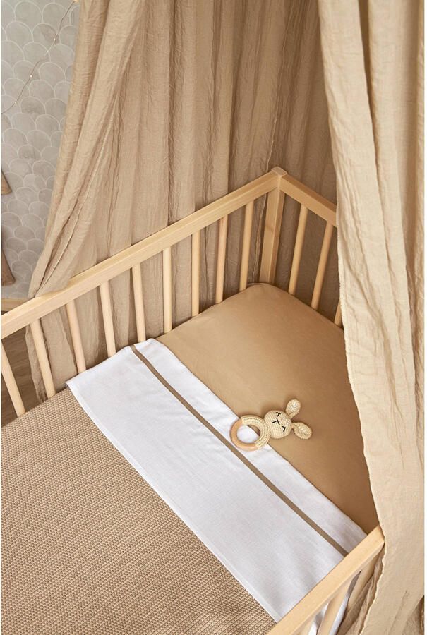 Meyco baby wieglaken Bies 75x100 Sand - Foto 2