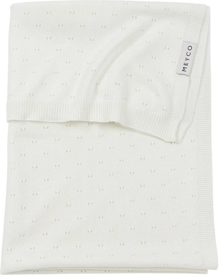 Meyco bamboe ledikantdeken Ajour offwhite - Foto 3