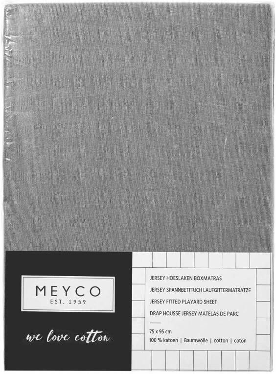 Meyco hoeslaken boxmatras 75x95 cm grijs - Foto 2