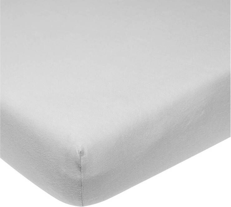 Meyco hoeslaken boxmatras 75x95 cm lichtgrijs - Foto 2