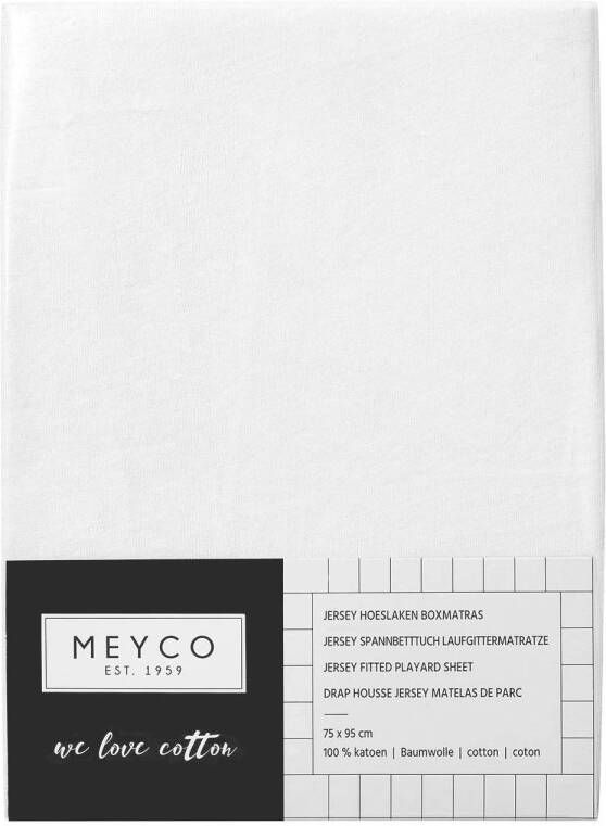 Meyco hoeslaken boxmatras 75x95 cm wit - Foto 2