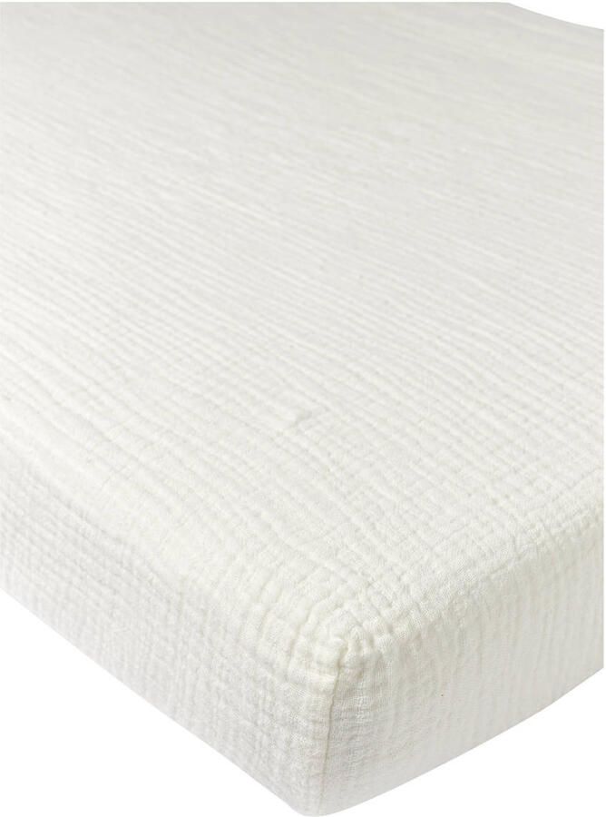 Meyco hoeslaken juniorbed pre-washed hydrofiel offwhite 70x140cm - Foto 3