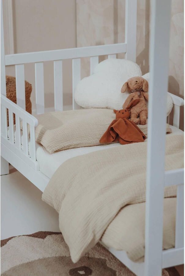 Meyco hoeslaken juniorbed pre-washed hydrofiel offwhite 70x140cm - Foto 3