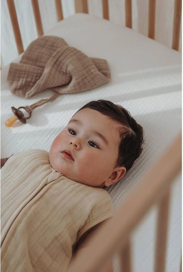 Meyco hoeslaken ledikant pre-washed hydrofiel offwhite 60x120cm