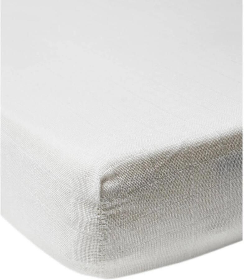 Meyco hydrofiel hoeslaken ledikant white - Foto 3