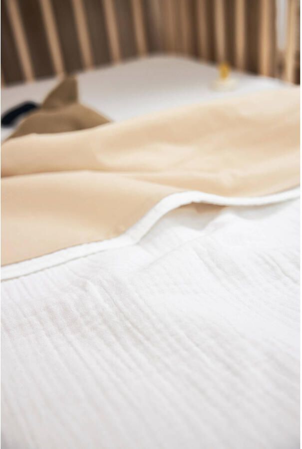 Meyco hydrofiele baby ledikantlaken 100x150cm offwhite