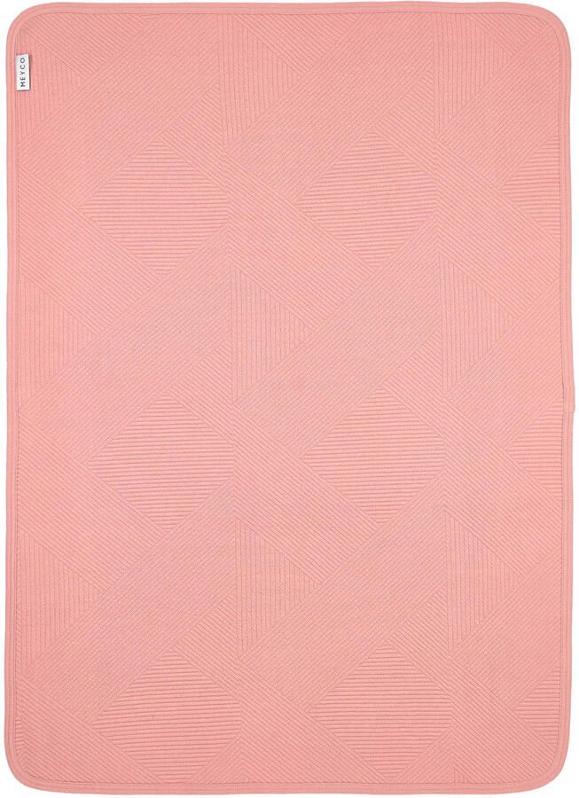 Meyco Jacquard flanel wiegdeken rose - Foto 3
