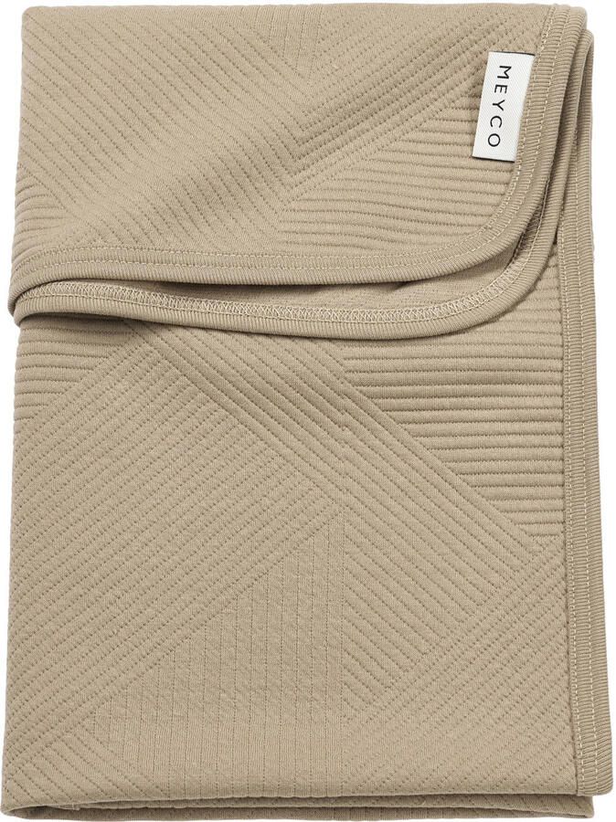 Meyco Jacquard wiegdeken Pure taupe