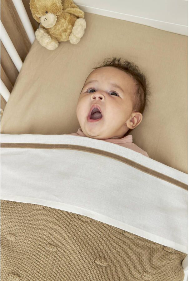 Meyco katoenen co-sleeper hoeslaken 50x90 cm taupe