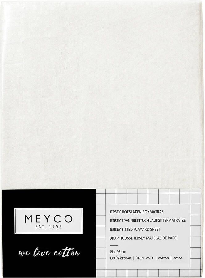 Meyco jersey hoeslaken boxmatras 75x95 cm offwhite - Foto 2