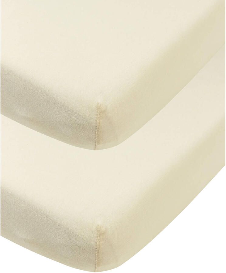 Meyco jersey hoeslaken wieg set van 2 nature - Foto 3