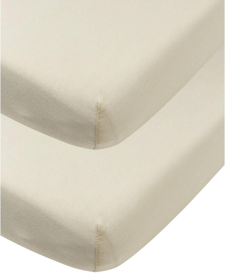 Meyco jersey hoeslaken juniorbed set van 2 soft sand - Foto 3