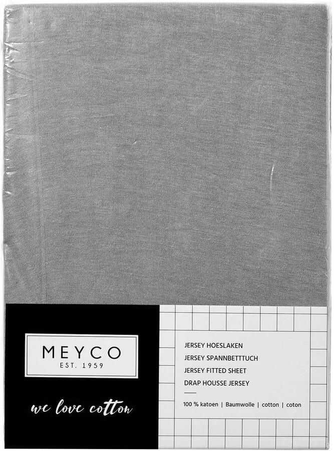 Meyco katoenen jersey hoeslaken co-sleeper 50x90 cm grijs