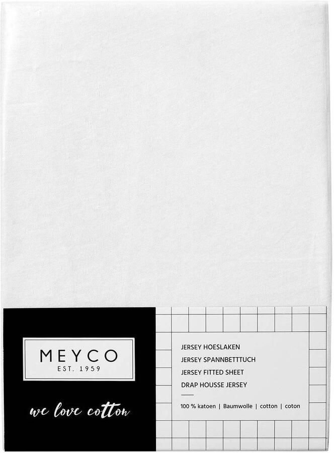 Meyco katoenen jersey hoeslaken co-sleeper 50x90 cm wit