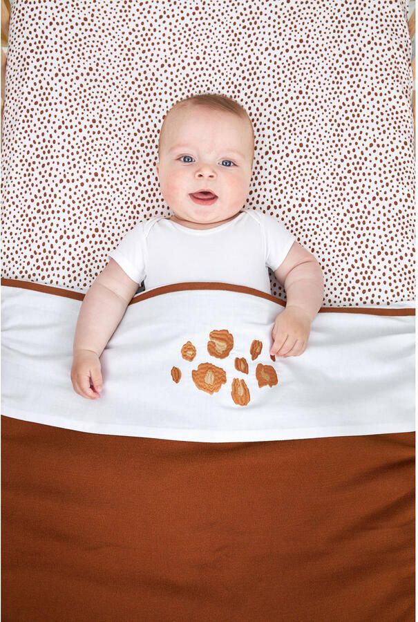 Meyco katoenen jersey hoeslaken wieg 40x80 90 Cheetah camel - Foto 2