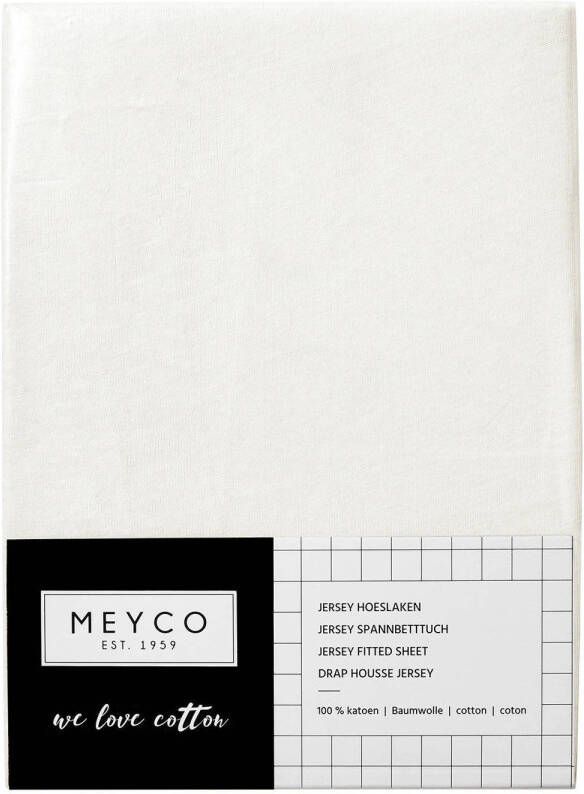 Meyco katoenen jersey hoeslaken wieg 40x80 90 cm offwhite - Foto 2