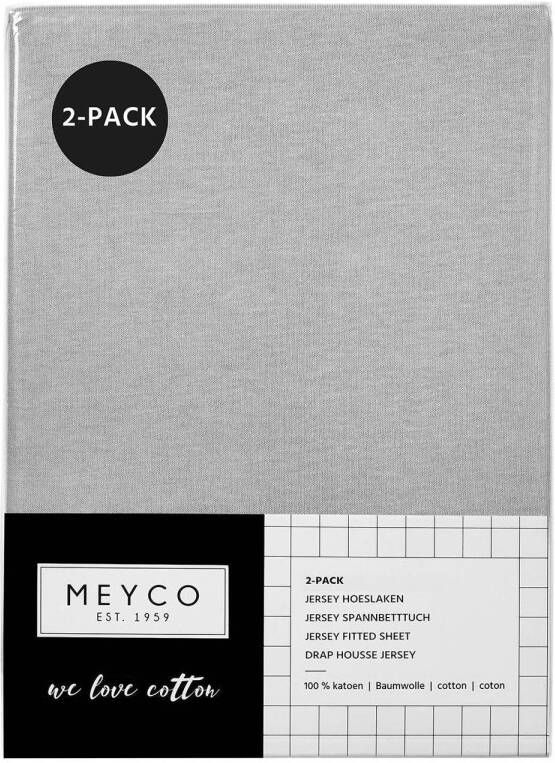 Meyco katoenen jersey hoeslaken wieg 40x80 90 cm (set van 2) - Foto 2