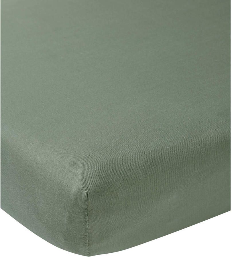 Meyco katoenen jersey hoeslaken wieg 50x90 cm forest green - Foto 2