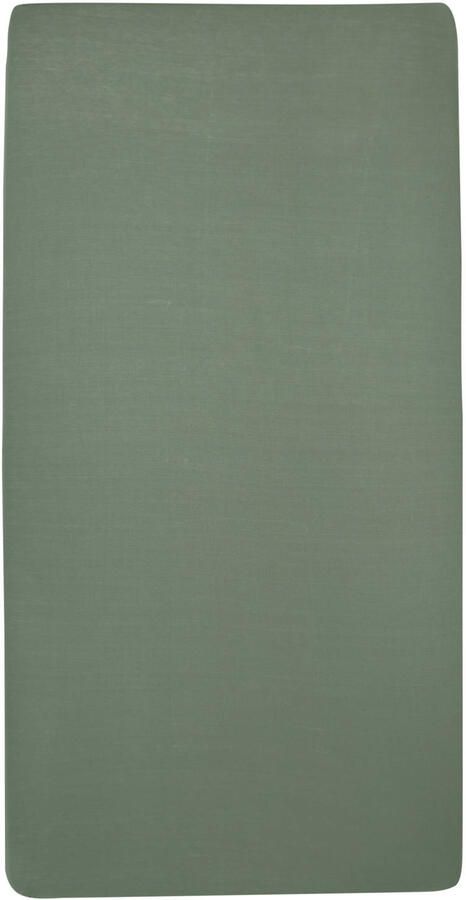 Meyco katoenen jersey hoeslaken wieg 50x90 cm forest green