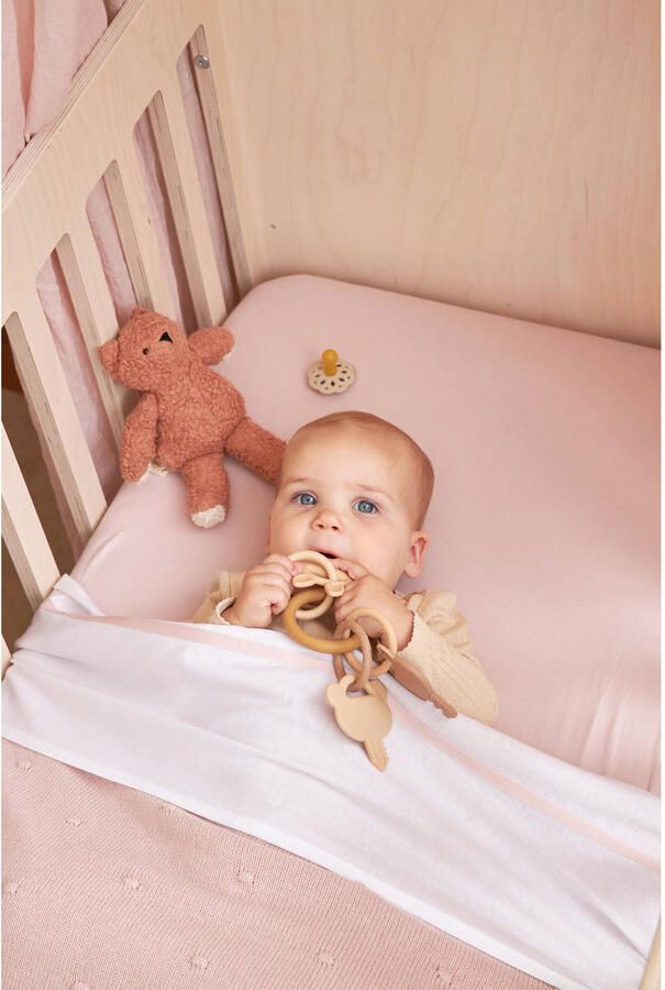 Meyco katoenen jersey ledikant hoeslaken 60x120 cm Soft Pink - Foto 2
