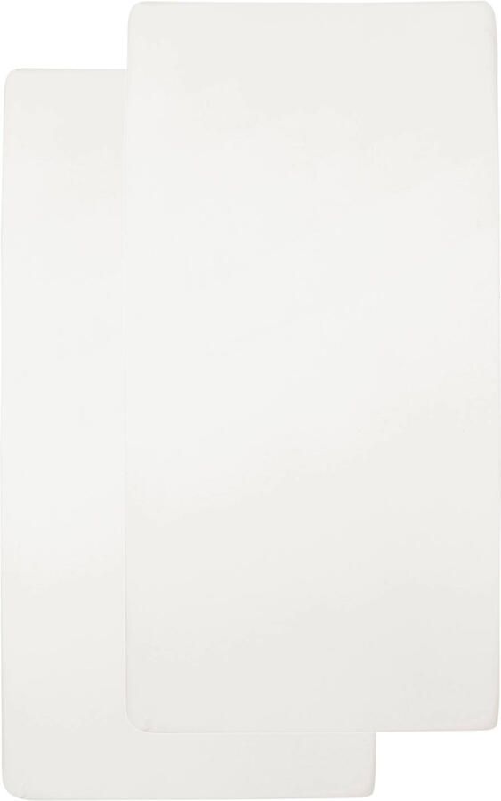 Meyco katoenen jersey wieg hoeslaken set van 2 50x90 offwhite - Foto 2