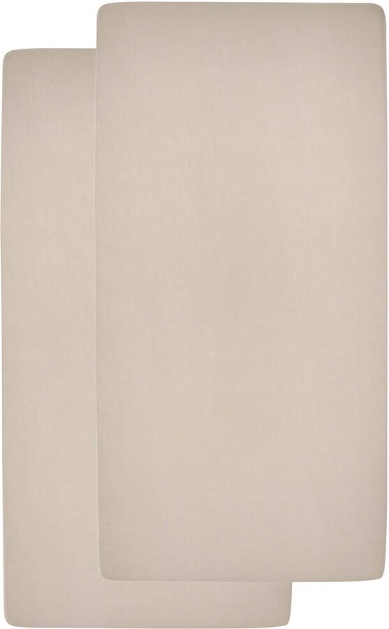 Meyco katoenen junior hoeslaken set van 2 70x140 150 cm sand - Foto 2