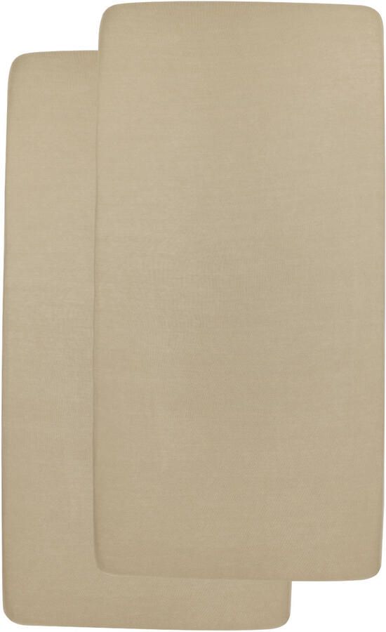 Meyco katoenen junior hoeslaken set van 2 70x140 150 cm taupe - Foto 2