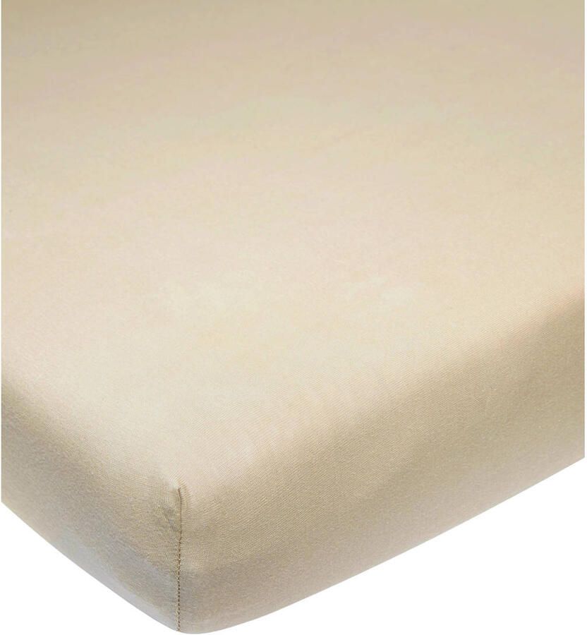 Meyco katoenen ledikant hoeslaken 60x120 cm sand