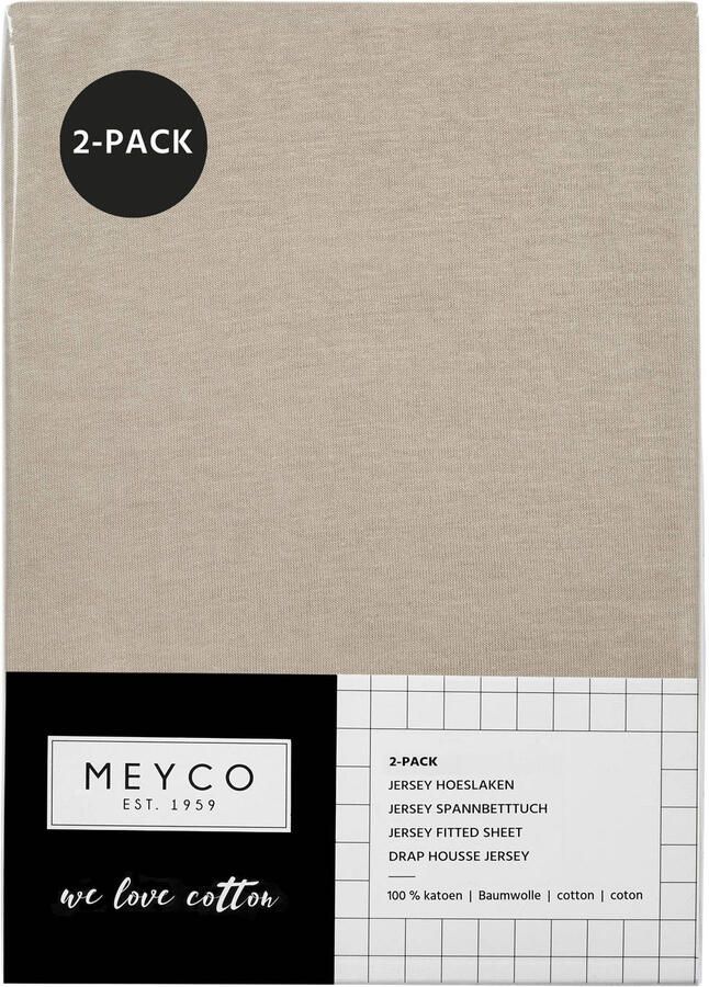 Meyco katoenen ledikant hoeslaken 60x120 cm sand (set van 2) - Foto 2