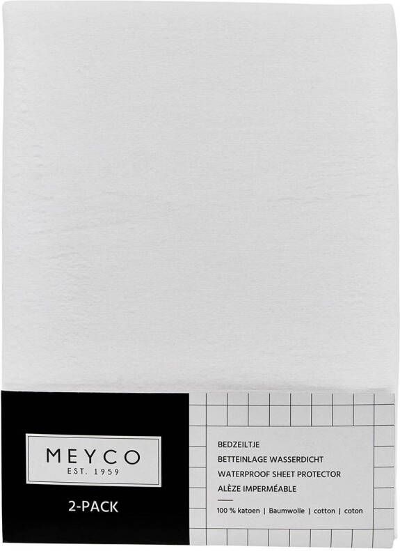 Meyco katoenen molton bedzeil 50x90 cm (set van 2)