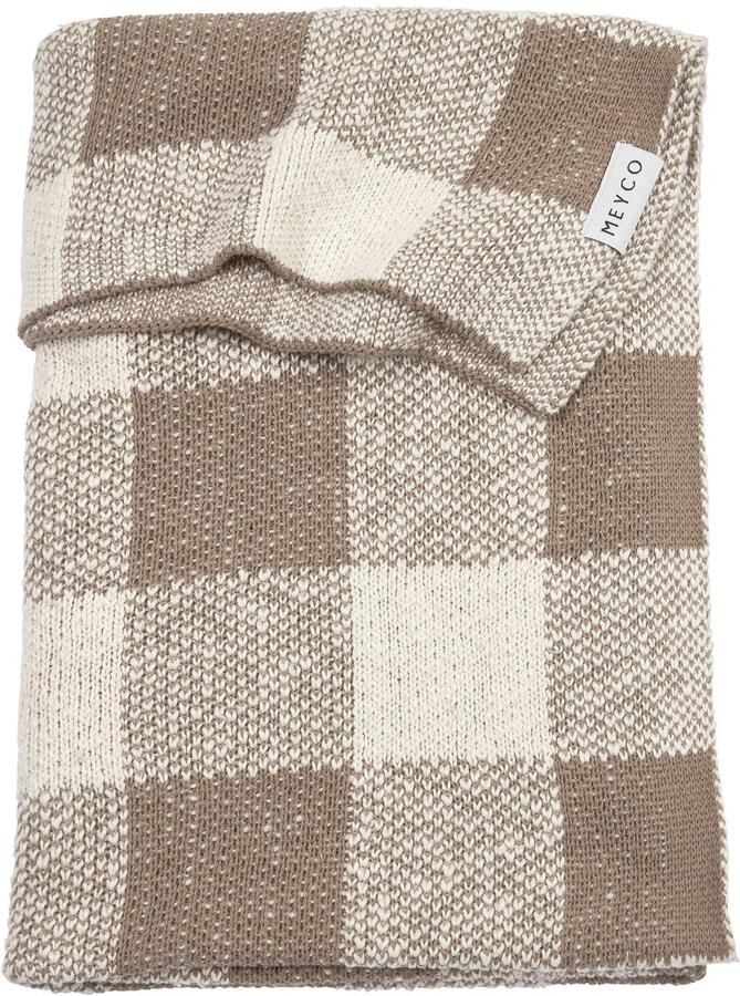 Meyco katoenen wiegdeken taupe 100x75 cm