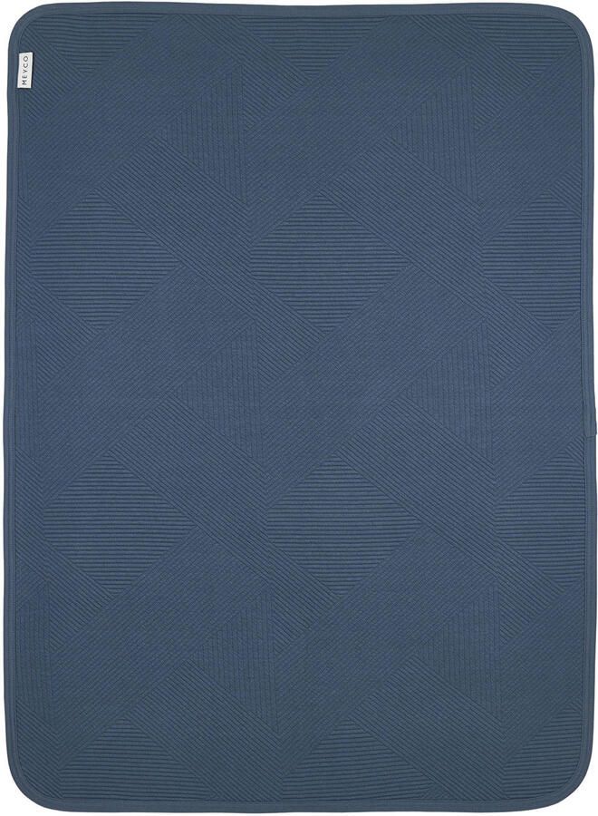 Meyco ledikant deken Jacquard donkerblauw - Foto 2
