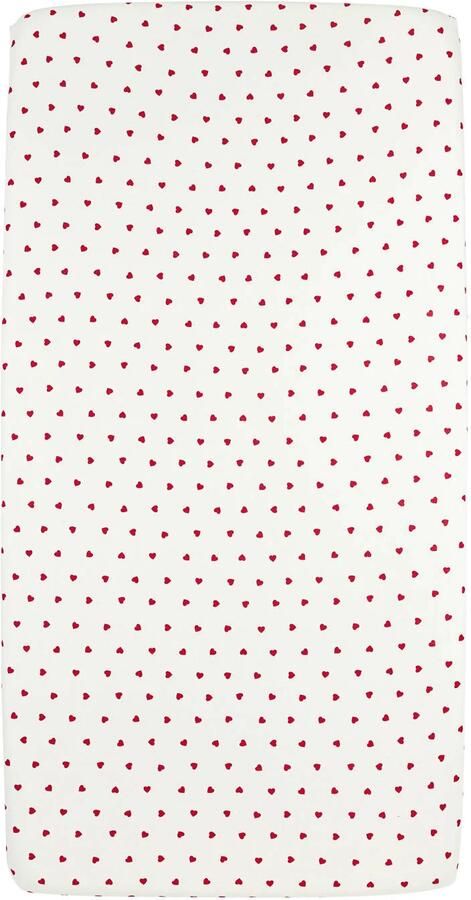 Meyco ledikant hoeslaken Sweet Heart white red - Foto 3