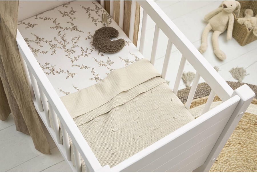 Meyco ledikantdeken Knots beige