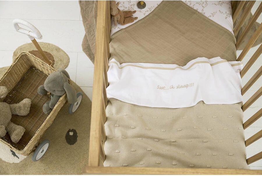Meyco ledikantdeken Knots beige - Foto 2