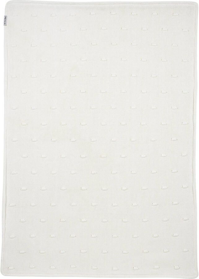 Meyco ledikantdeken Knots met teddy wit