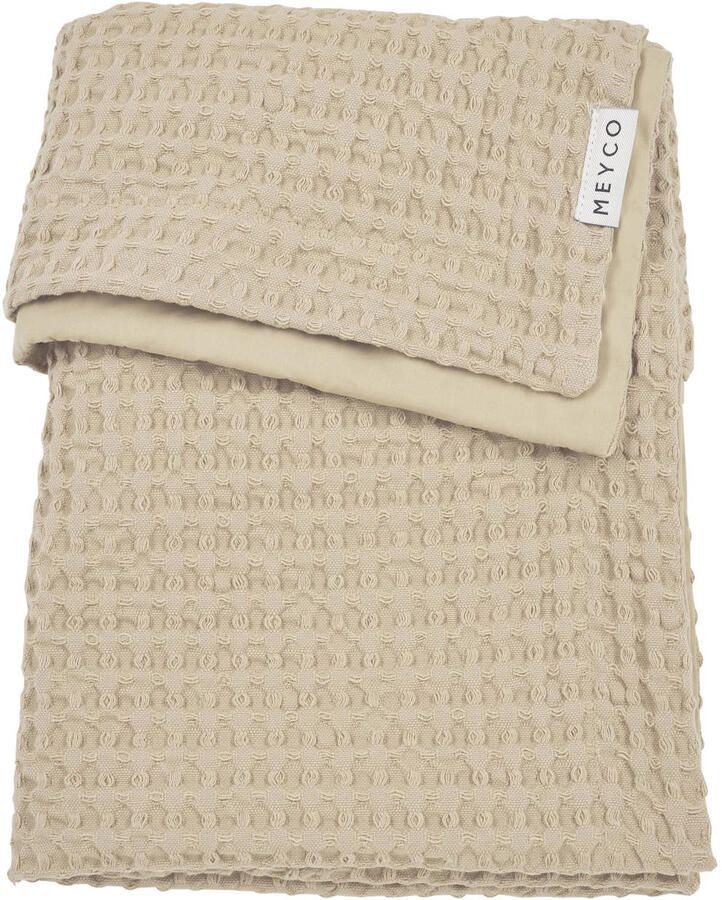 Meyco ledikantdeken Waffle Cotton sand - Foto 3
