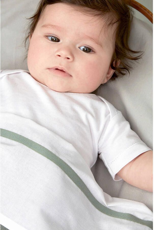 Meyco ledikantlaken met bies 100x150 cm groen - Foto 2