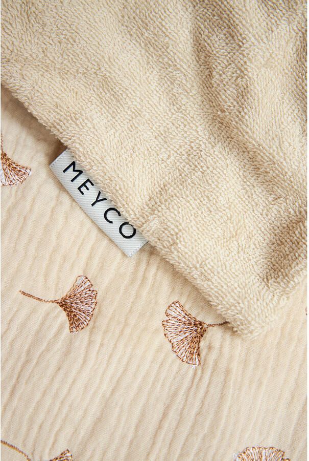 Meyco pre-washed hydrofiel wiegdeken Ginkgo soft sand - Foto 2
