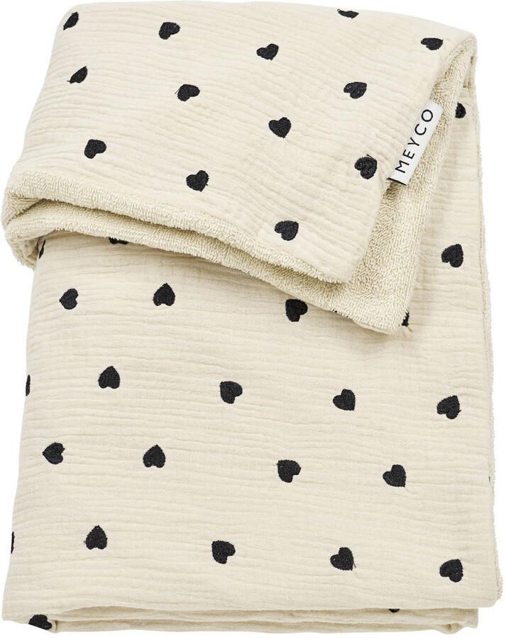 Meyco pre-washed hydrofiele ledikantdeken Sweet Heart soft sand