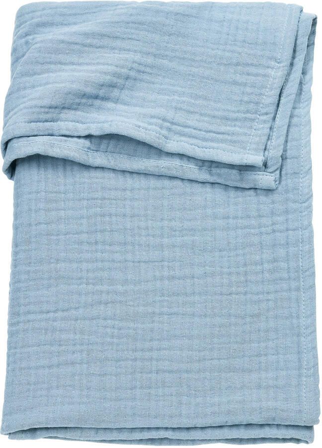 Meyco pre-washed hydrofiele uni ledikant laken Jeans Blue