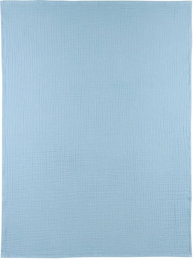 Meyco pre-washed hydrofiele uni ledikant laken Jeans Blue - Foto 2