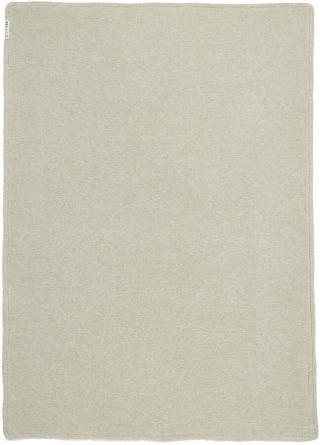 Meyco reversible baby ledikantdeken Knit Basic Teddy 100x150 cm Sand Melange - Foto 2