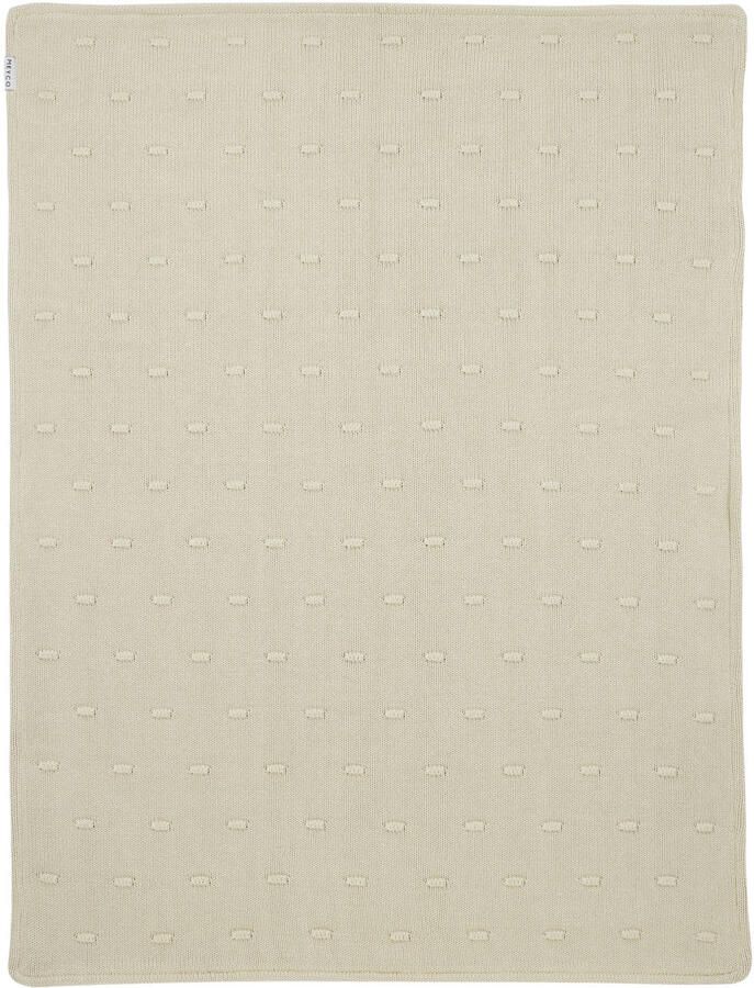 Meyco reversible ledikantdeken Knots met teddy beige